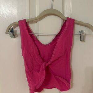 Urban Outfitters Fuchsia Twist Front Crop Top